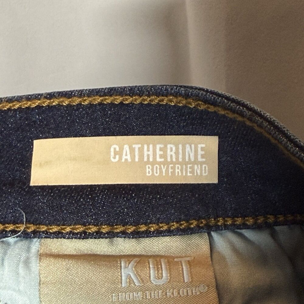 Kut From the Kloth Women's Catherine Boyfriend Cut Blue Denim Jeans Size 10 - Picture 14 of 16